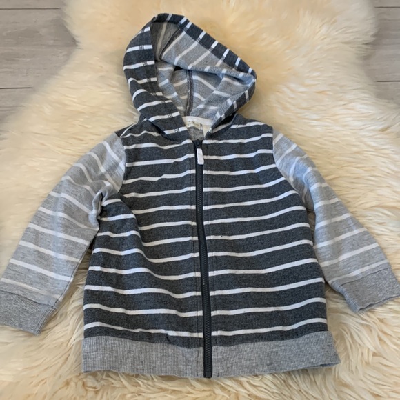 Gray Striped Hoodie and Blue Sweatpants in 24M by First Impressions - Picture 5 of 7